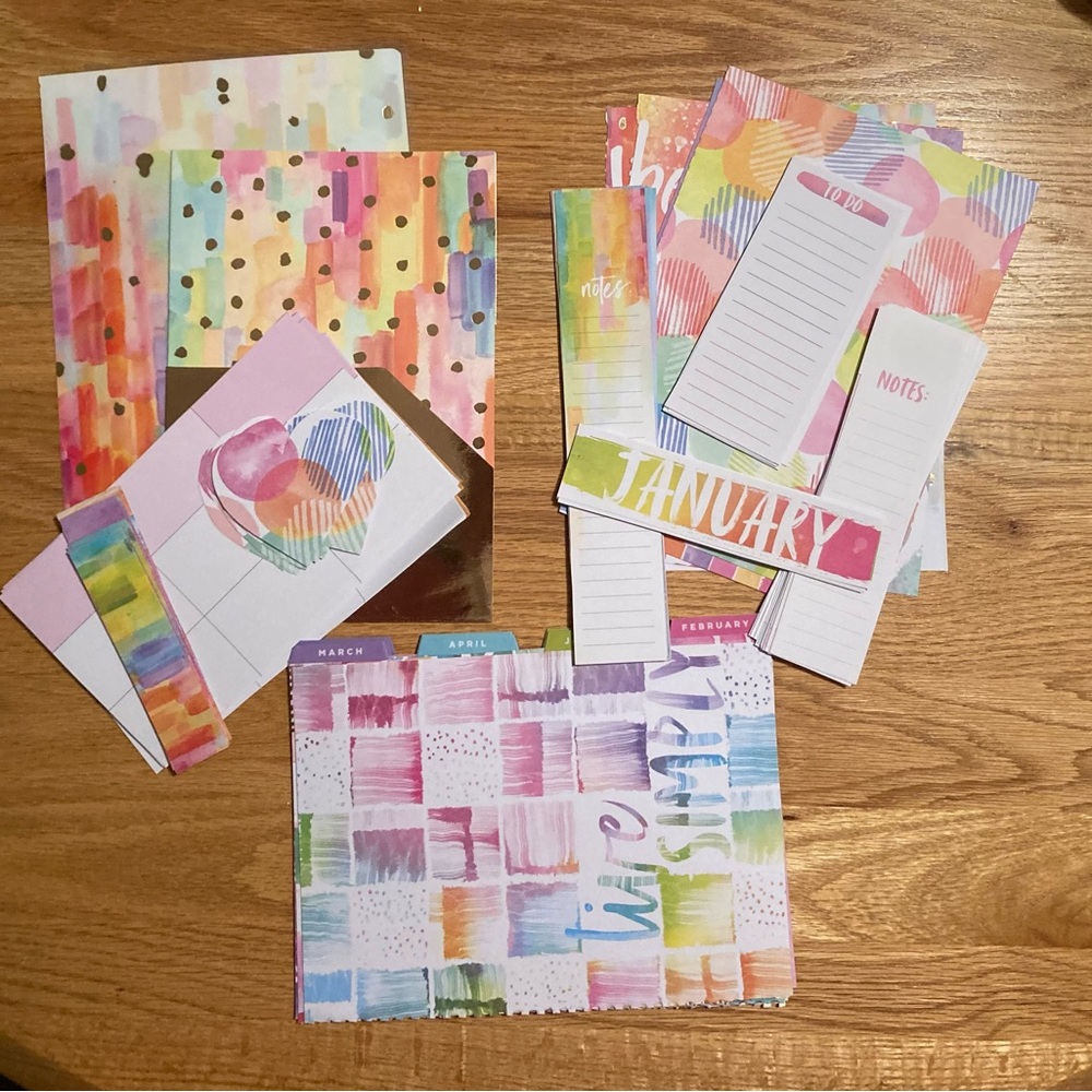 Bundle of Colorful Papers Labels for Art Scrapbooking Bullet Journaling